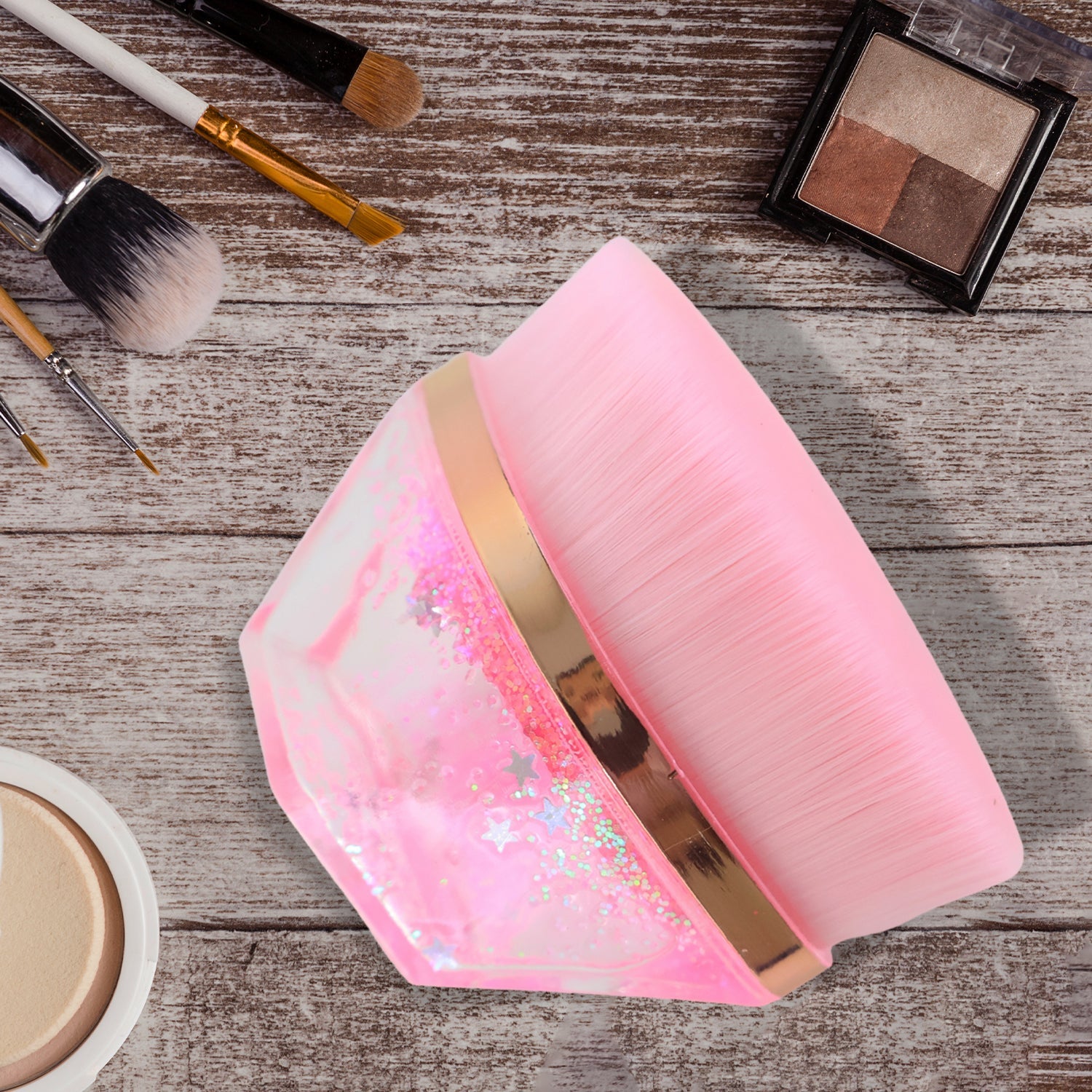 Glitter Cosmetic Brush with Starry Gel Base (1 Pc) Glitter Cosmetic Brush with Starry Gel Base (1 Pc)